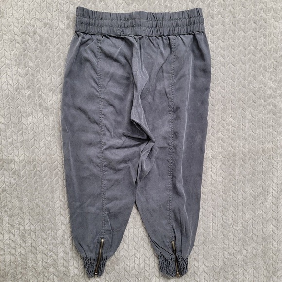 Athleta Jogger Pants Women Size 8 Benicia Capri Gray Drawstring Elastic Waist - Picture 9 of 11